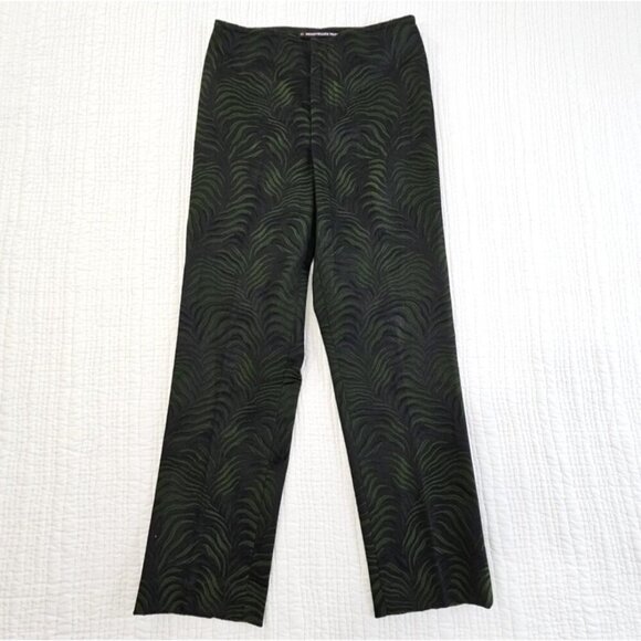 Company Ellen Tracy Women's Size 0 Petite Tropical Green Stretch Casual Pants - Picture 1 of 13